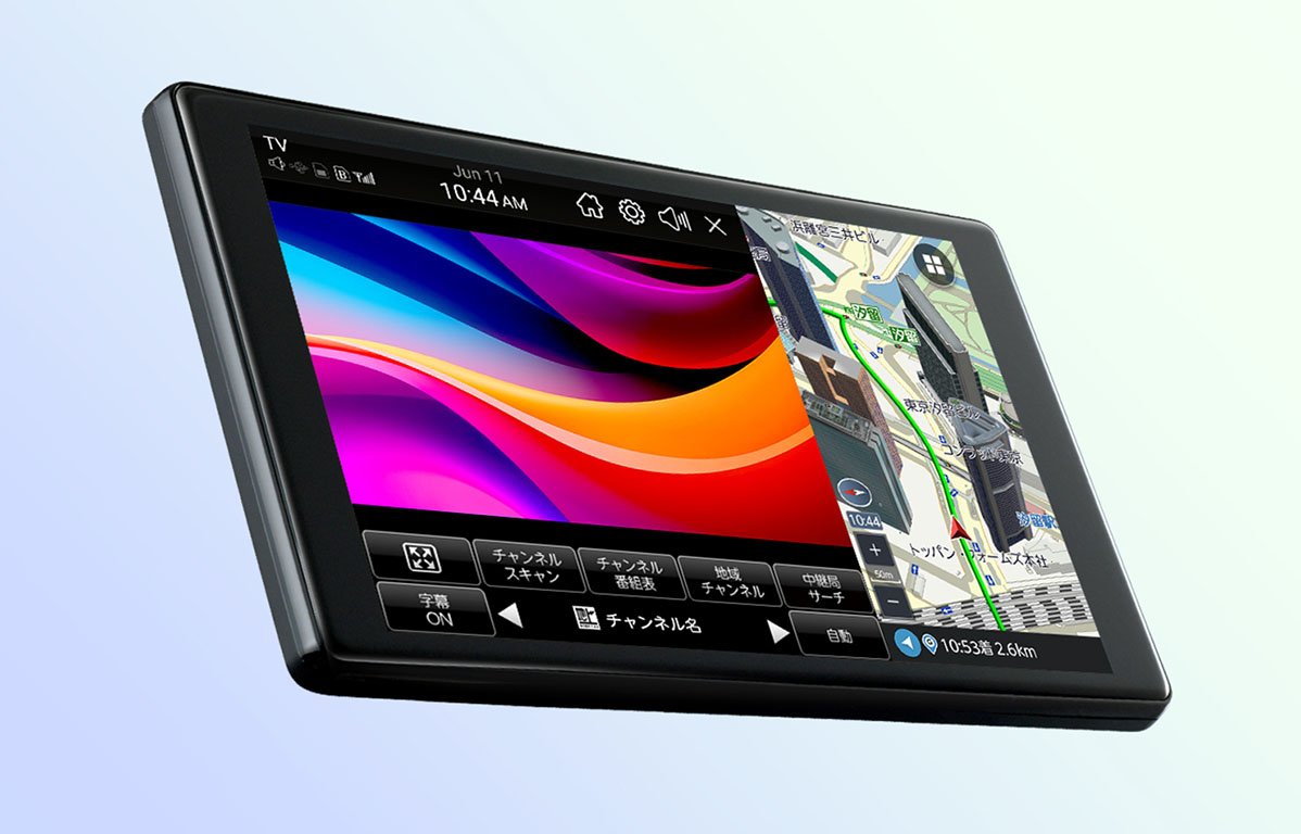 回転機能でタブレットのようにタテとヨコでの表示も可能な8V型