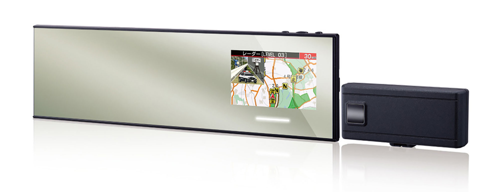 ハーフミラータイプGPSレーダー探知機 AR-W93GM AR-W93GM CELLSTAR セルスター GPSレーダー探知機 ハーフミラー